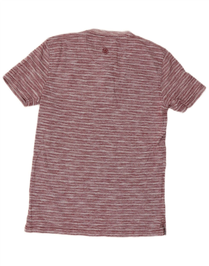 Fat Face Mens T-Shirt Top XS Red Pinstripe
