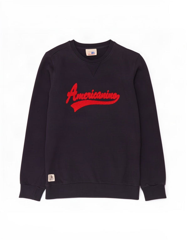 Felpa grafica per ragazze Americanino 13-14 anni in cotone blu navy