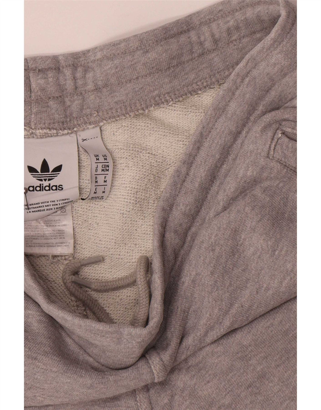 Adidas Short de Sport Homme Gris Moyen Coton