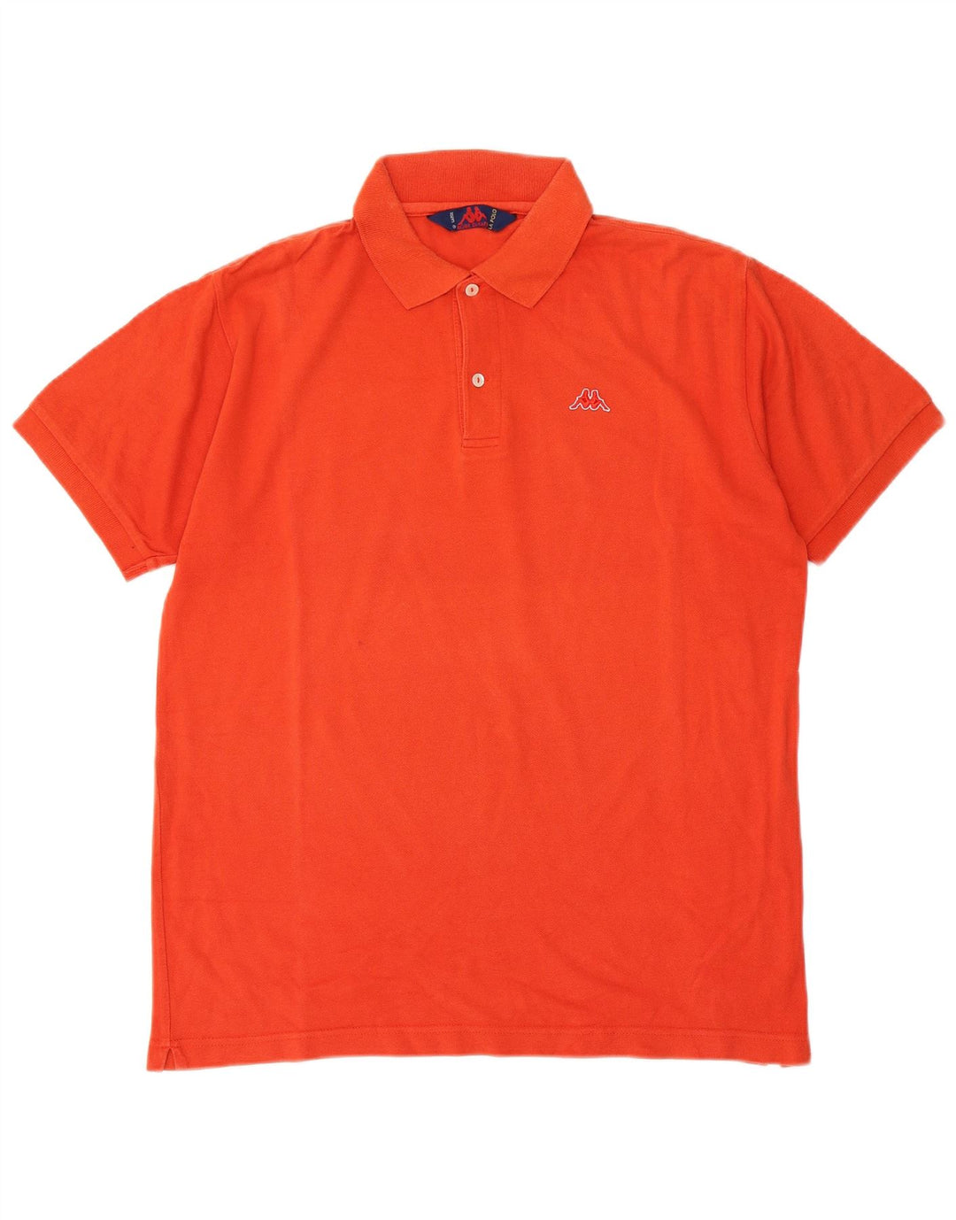 KAPPA Mens Polo Shirt Large Orange Cotton