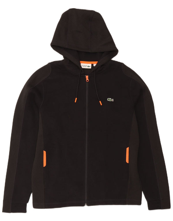 Lacoste Herre Regular Fit Hættetrøje med lynlås størrelse 5 Large Sort Sports
