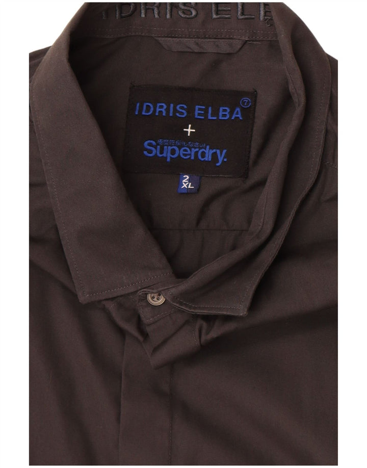 Superdry herreskjorte 2XL grå bomuld