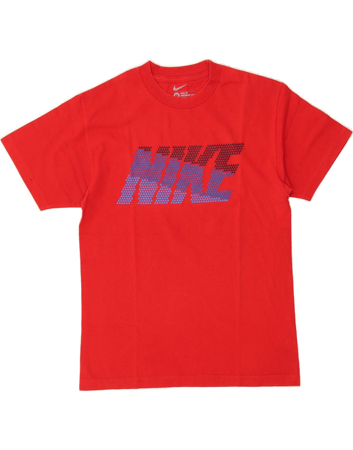 NIKE Mens Loose Fit Graphic T-Shirt Top Medium Red Cotton Vintage Nike and Second-Hand Nike from Messina Hembry 
