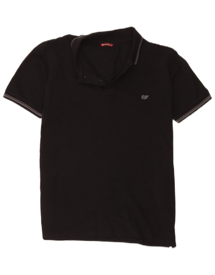 Carrera Mens Polo Shirt Medium Black Cotton