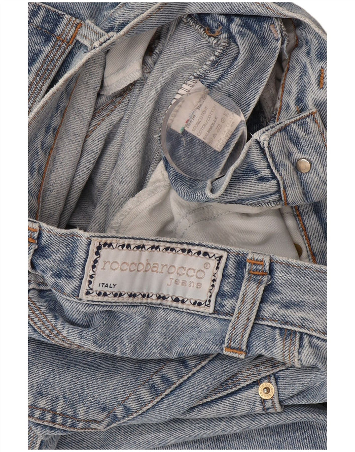 Roccobarocco Womens Tapered Jeans W28 L27 Blue Cotton