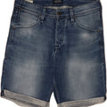JACK & JONES Mens Regular Fit Denim Shorts Medium W32 Blue Vintage Jack & Jones and Second-Hand Jack & Jones from Messina Hembry 