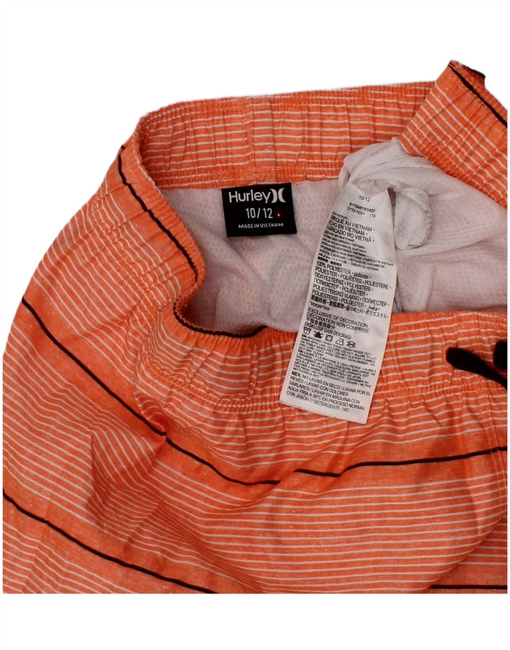 HURLEY Badeshorts til drenge 10-11 år orange stribet polyester