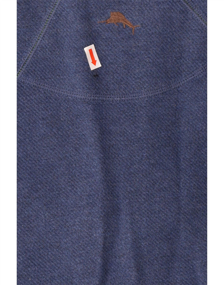 Tommy Bahama Mens Zip Neck Sweatshirt Jumper Large Blue