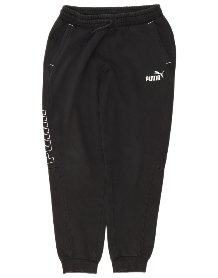 Puma Mens Graphic Tracksuit Trousers Joggers Medium  Black Cotton