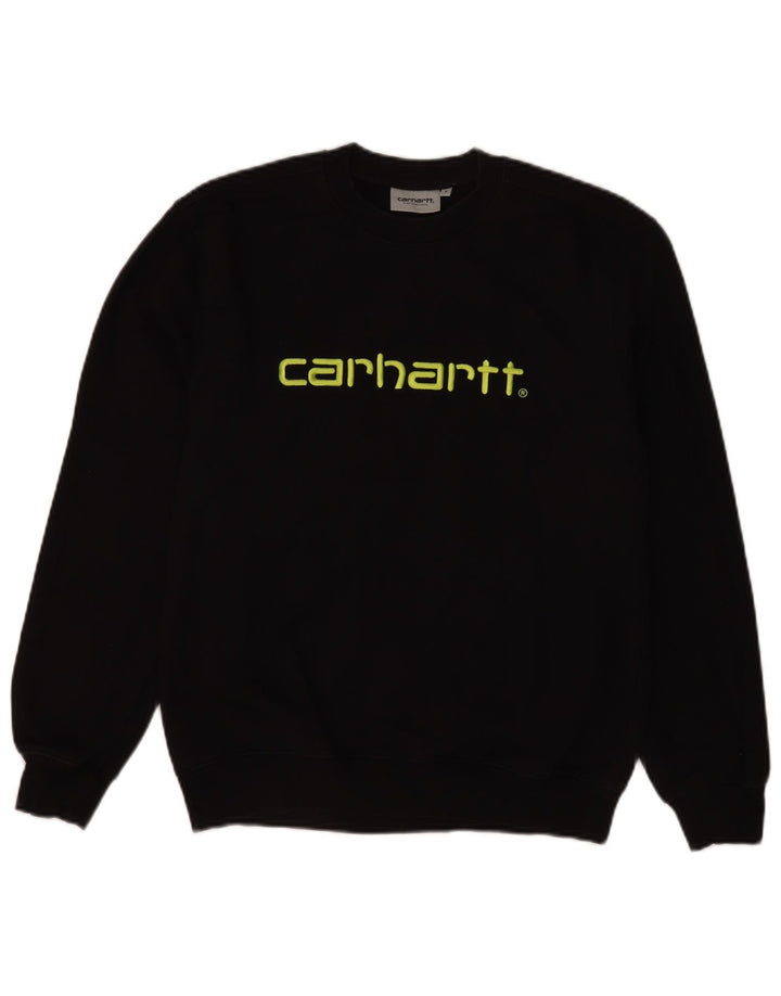 Carhartt Mens Graphic Sweatshirt Jumper Small Black Cotton
