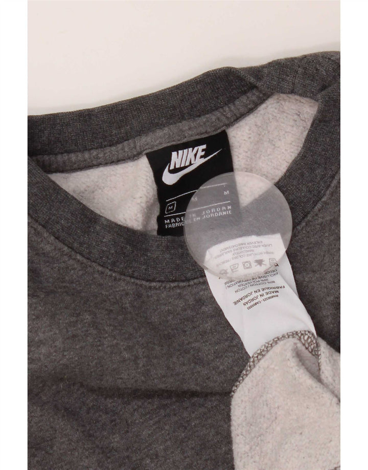Женский джемпер оверсайз-свитшот Nike UK 14, хлопковый средний серый цвет