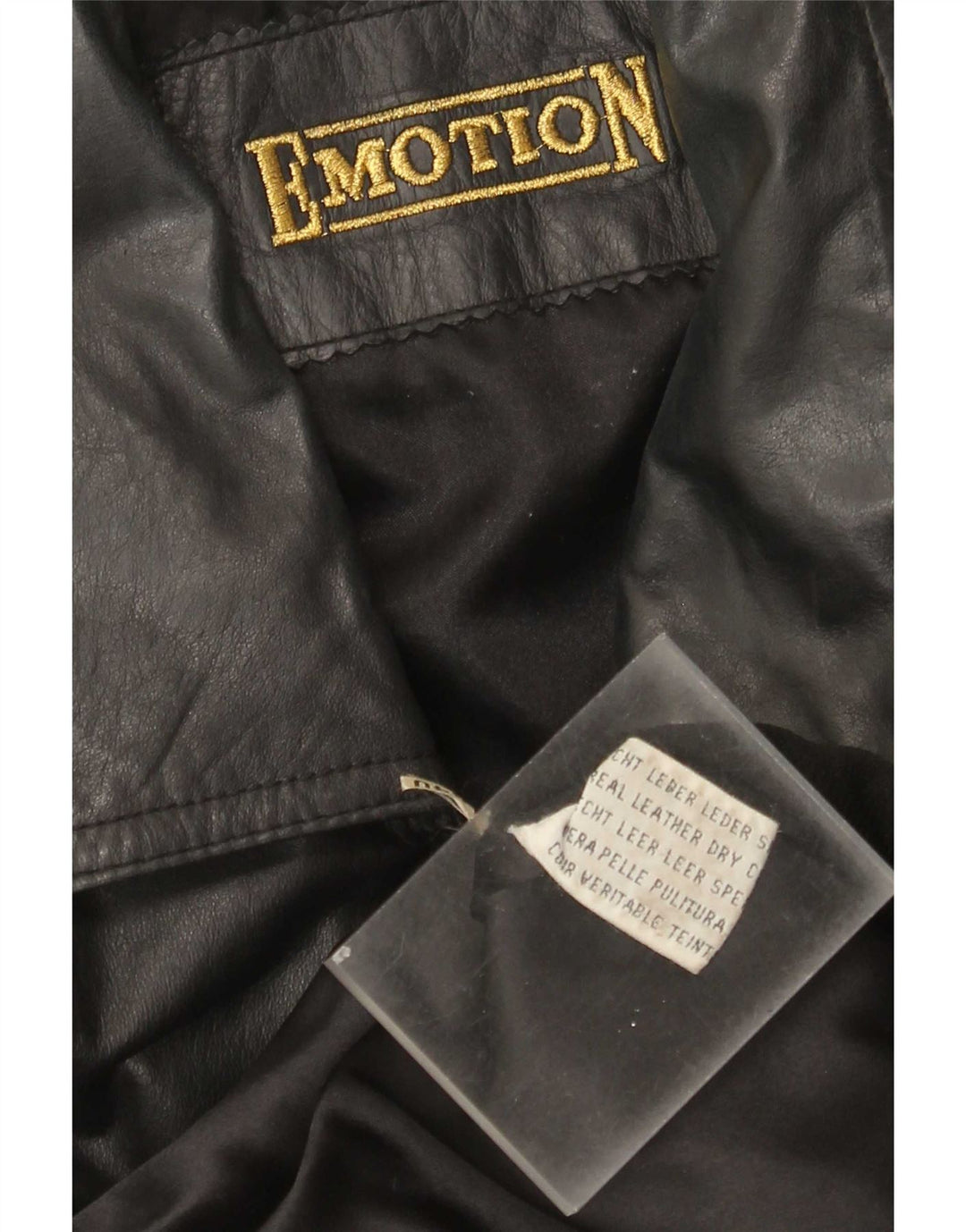 VINTAGE Womens Leather Jacket UK 16 Large Black Leather