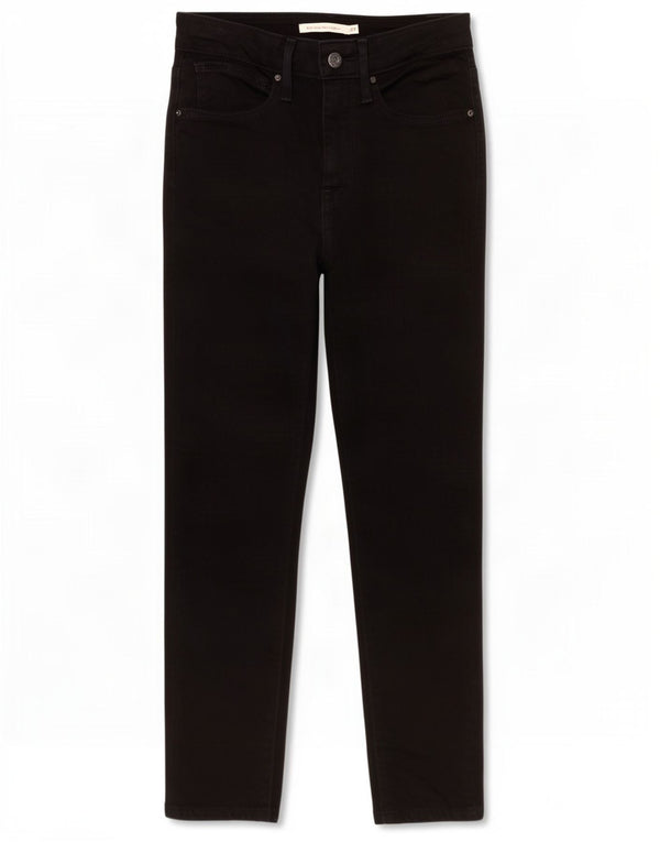 Levi's Womens 721 High Rise Skinny Cropped Jeans W27 L24 Black Cotton