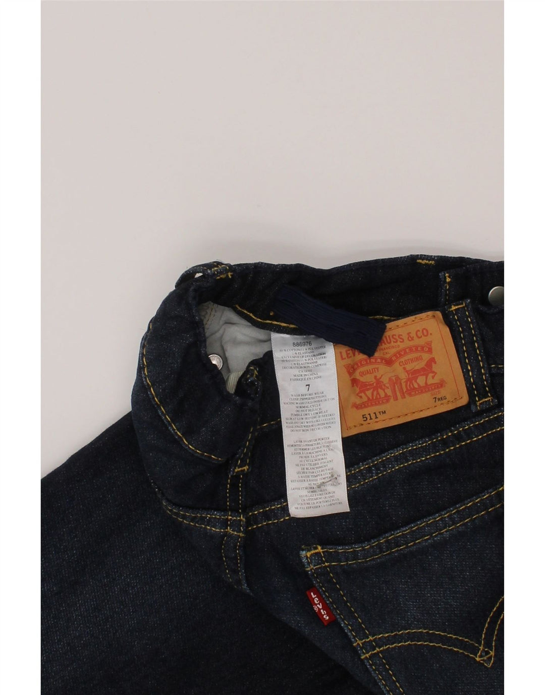 Levi's Boys 511 Slim Jeans 6-7 år W24 L22 Blå Bomuld