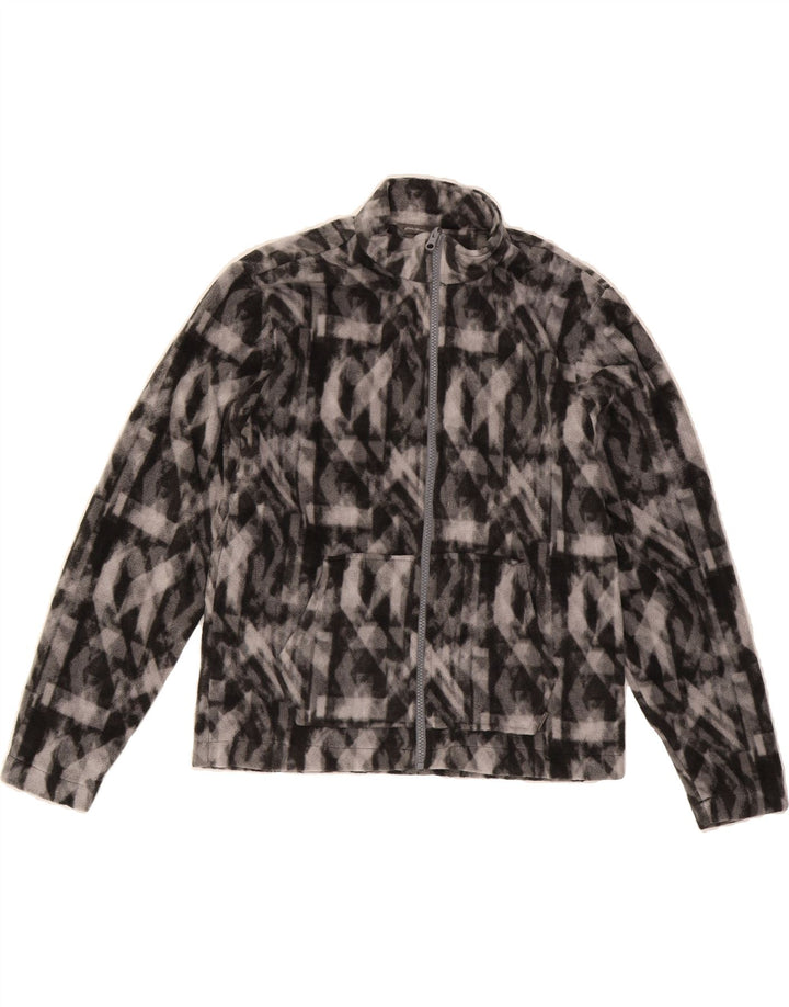 EDDIE BAUER Boys Fleece Jacket 14-15 Years Large  Grey Geometric Polyester Vintage Eddie Bauer and Second-Hand Eddie Bauer from Messina Hembry 