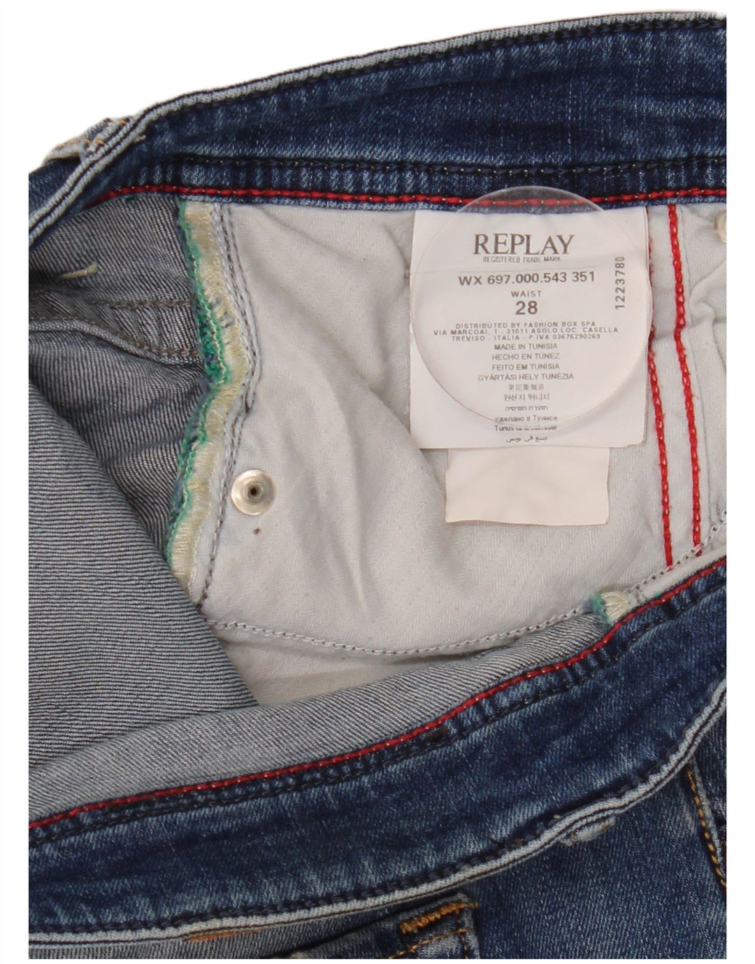 Replay Damen Jeansshorts W28 mittelblaue Baumwolle