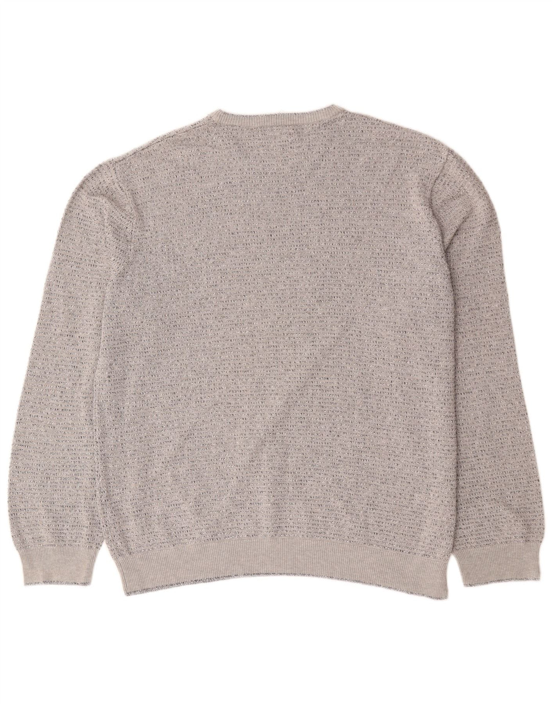 Marks & Spencer Mens Crew Neck Jumper Sweater XL Grey Flecked Cotton