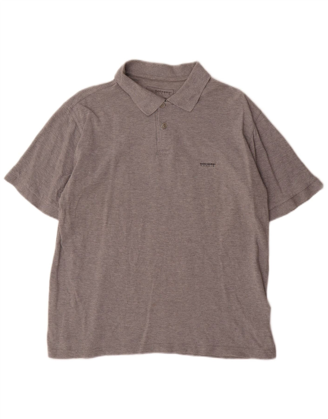 DOCKERS Mens Khakis Polo Shirt Medium Grey Flecked Cotton