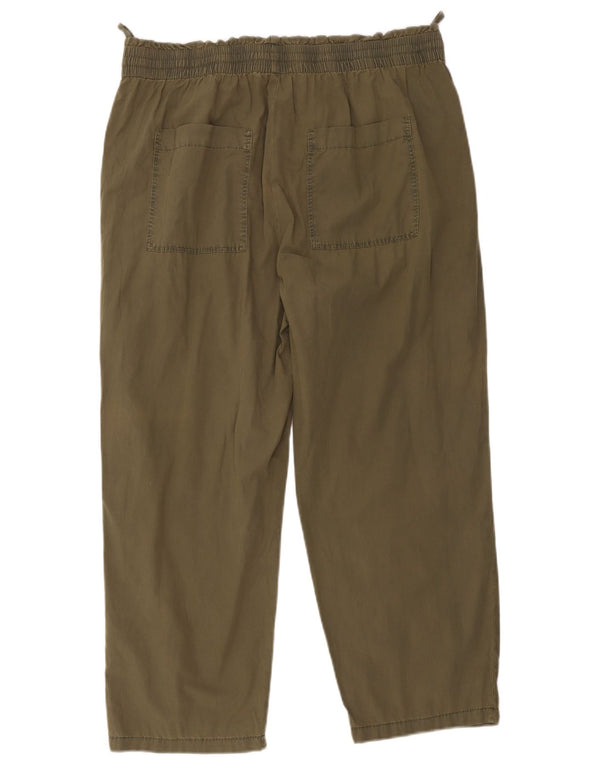 Marks & Spencer Damen gerade Chinohose UK 18 XL W36 L26 Khaki