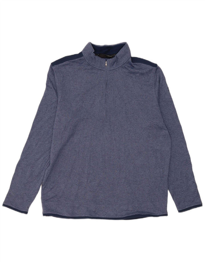 Under Armour Mens Cold Gear Pulôver Treino Top XL Azul Marinho Colourblock