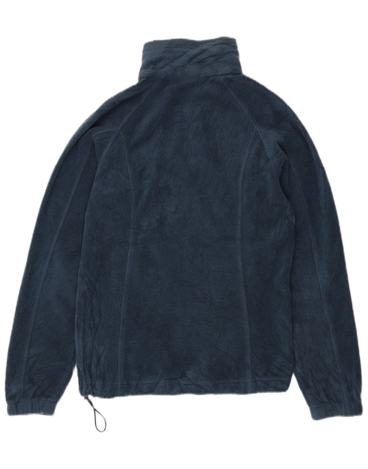 Columbia Womens Fleece Jacket UK 10 Small Navy Blue Polyester