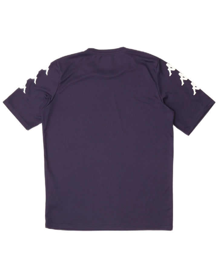 Kappa Mens Graphic T-Shirt Top Medium Navy Blue Polyester