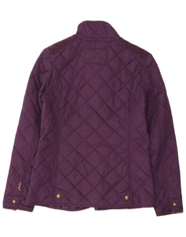 Joules Quiltet jakke til kvinder UK 10 Small Purple Polyester