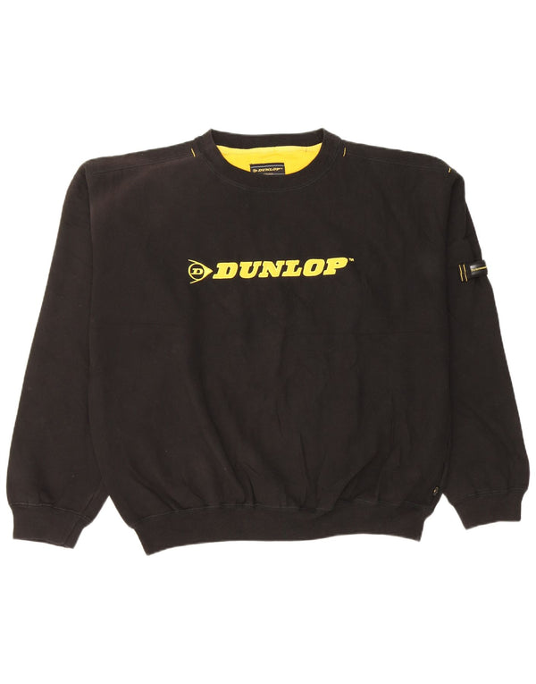 Dunlop Herre Grafisk Sweatshirt Jumper XL Sort Bomuld