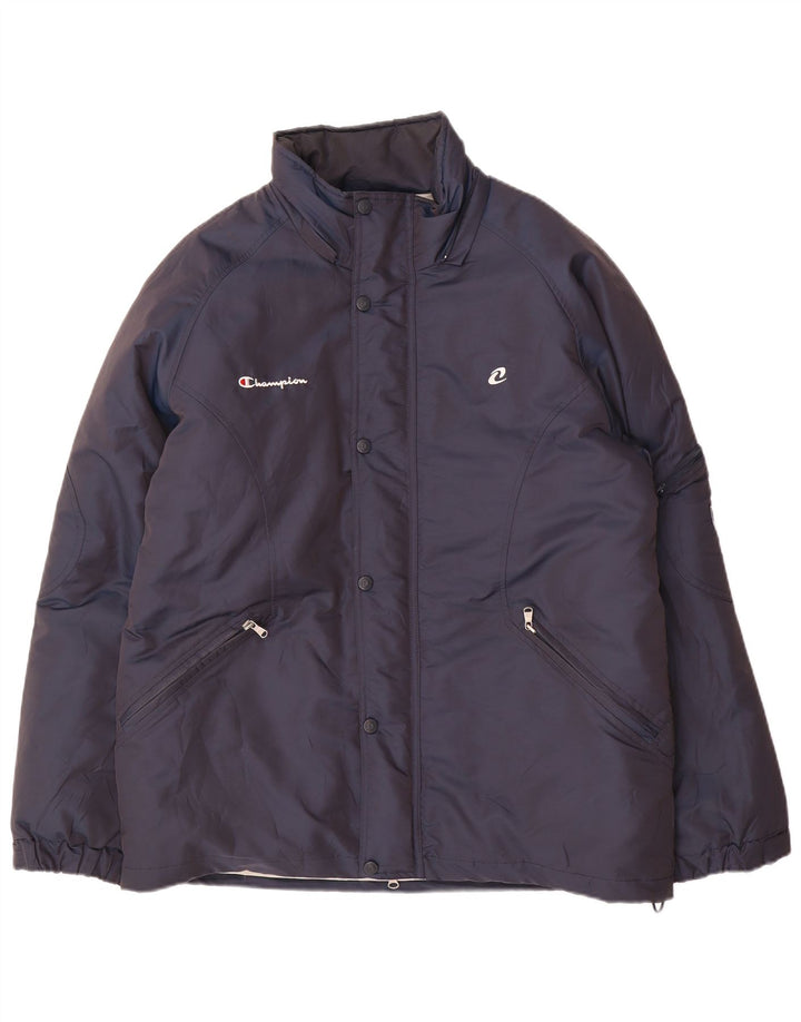 Champion Mens Padded Jacket UK 36 Small Navy Blue Polyamide