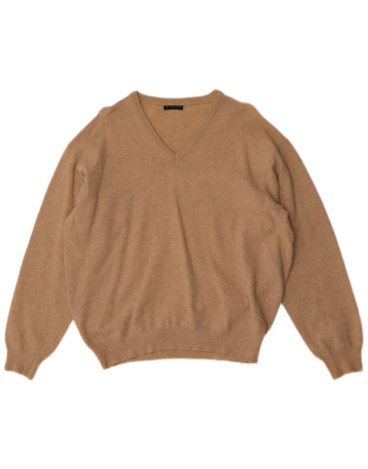 Sisley Herre V-hals sweater Stor Brun