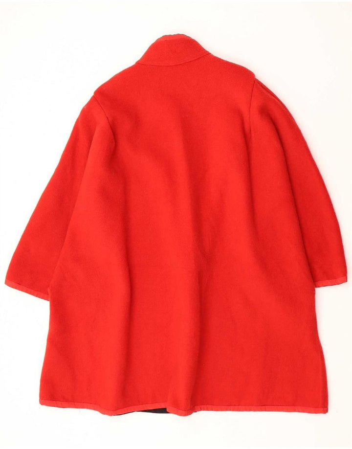 Vintage vendbar overfrakke til kvinder UK 14 Medium Black Colourblock