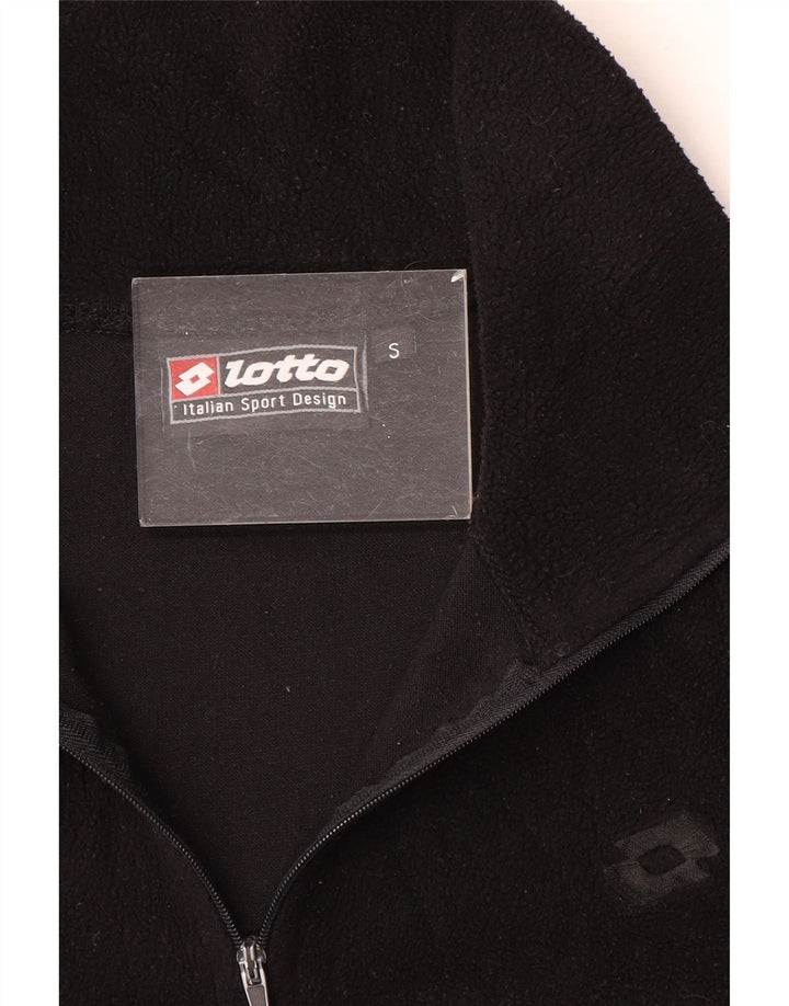 Lotto Mens Zip Neck Fleece Jumper Small Black