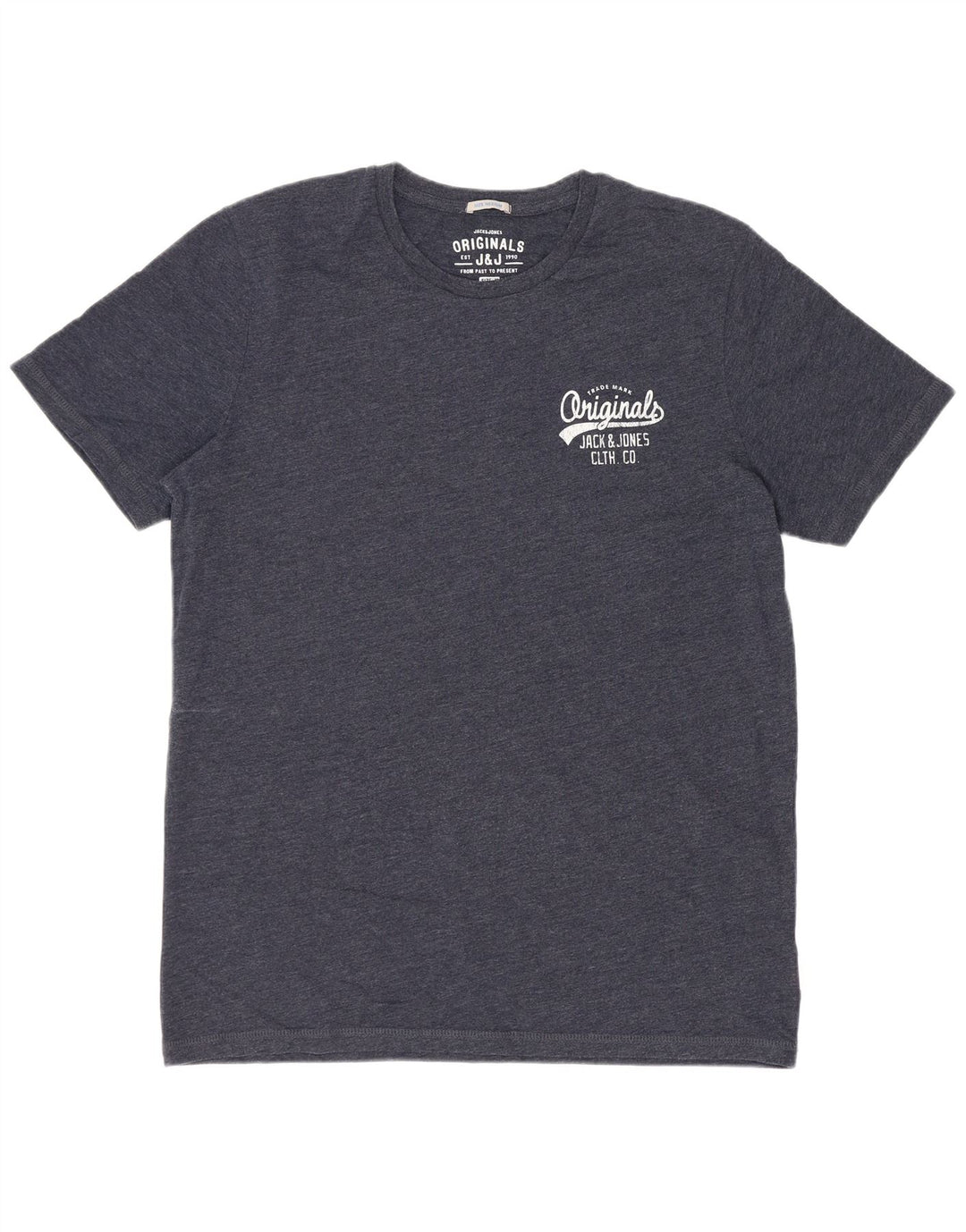 Jack & Jones Herre T-Shirt Top Medium Marineblå Bomuld