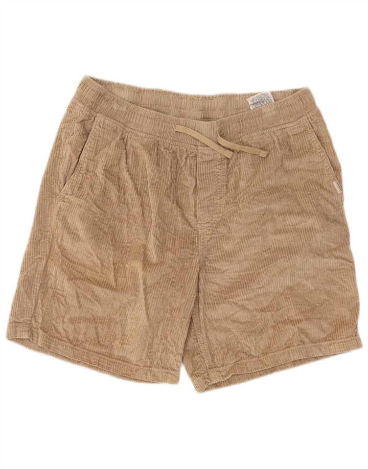 Jack & Jones Mens Corduroy Shorts Medium W36 Beige Cotton