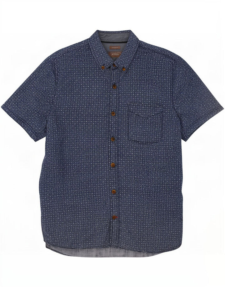 Chemise Classique à Manches Courtes Homme Fat Face Bleu Marine Moyen Géométrique