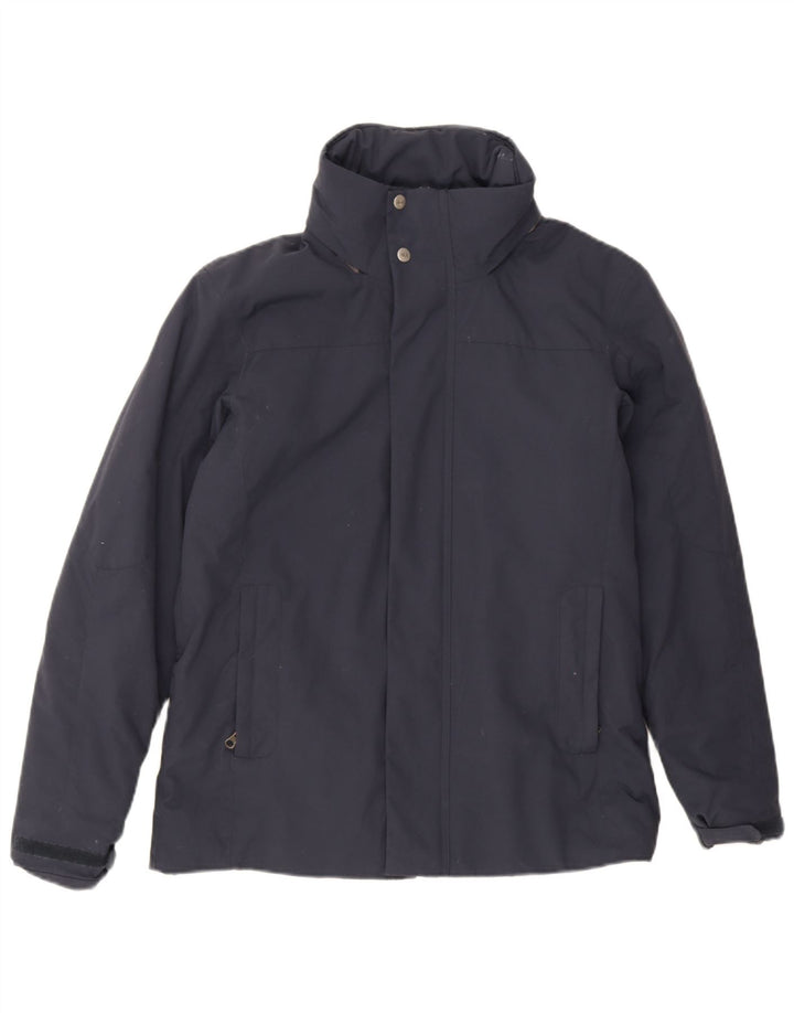 Slam Mens Hooded Windbreaker Jacket UK 36 Small Navy Blue Nylon