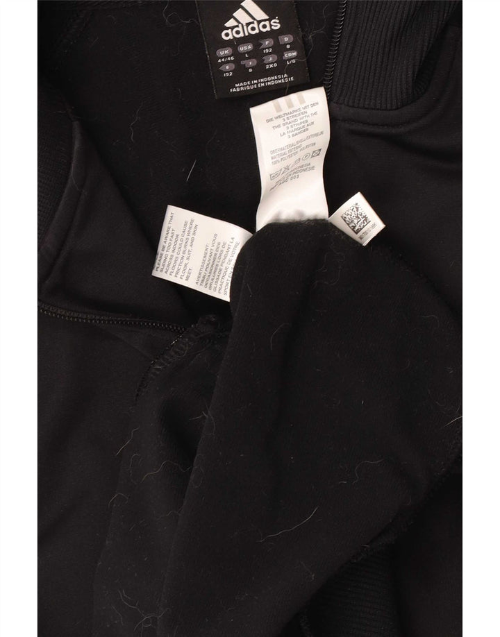 Adidas Mens Tracksuit Top Jacket UK 44/46 Large Black Polyester