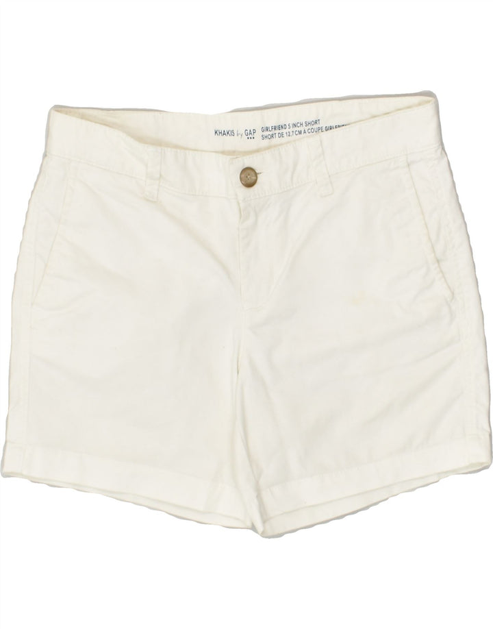 GAP Womens Low Waist Chino Shorts UK 4 XS W30 White | Vintage Gap | Thrift | Second-Hand Gap | Used Clothing | Messina Hembry 