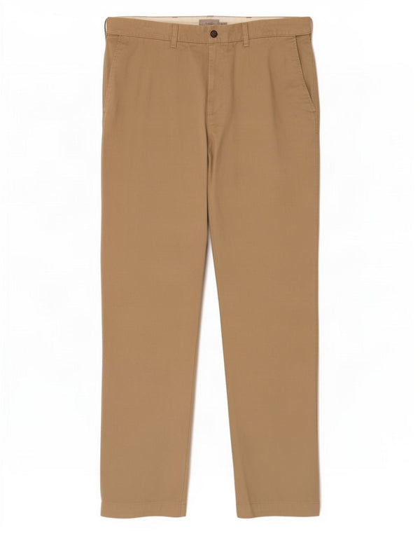 Marks & Spencer Pantalón chino recto para hombre W42 L31 Algodón beige