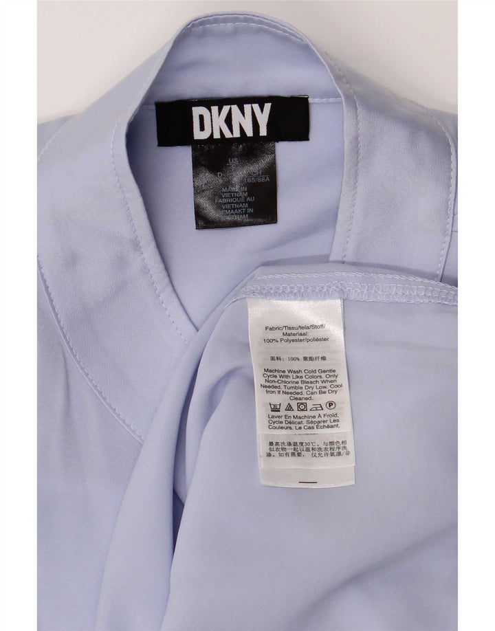 Dkny Womens 1/2 Sleeve Oversized Shirt Blouse UK 8 Small Lilac Polyester