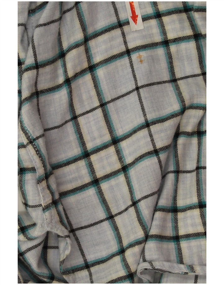 Fat Face Womens Oversized Shirt UK 14 Large Blue Check