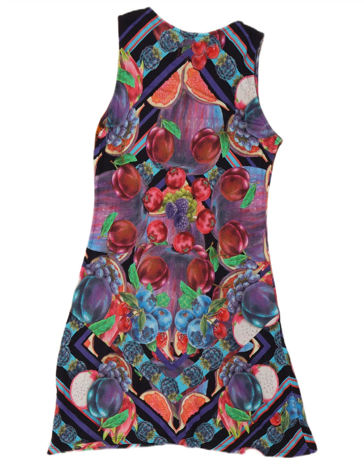 Desigual Kvinders Abstrakt Mønster A-Line Kjole UK 12 Medium Flerfarvet