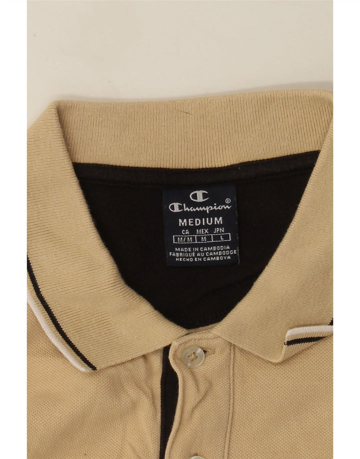 Champion Mens Polo Shirt Medium Beige