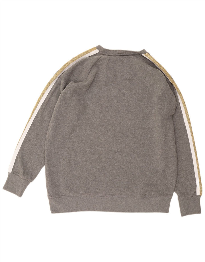 Superdry Womens Oversized Sweatshirt Jumper UK 14 Medium Grey Colourblock