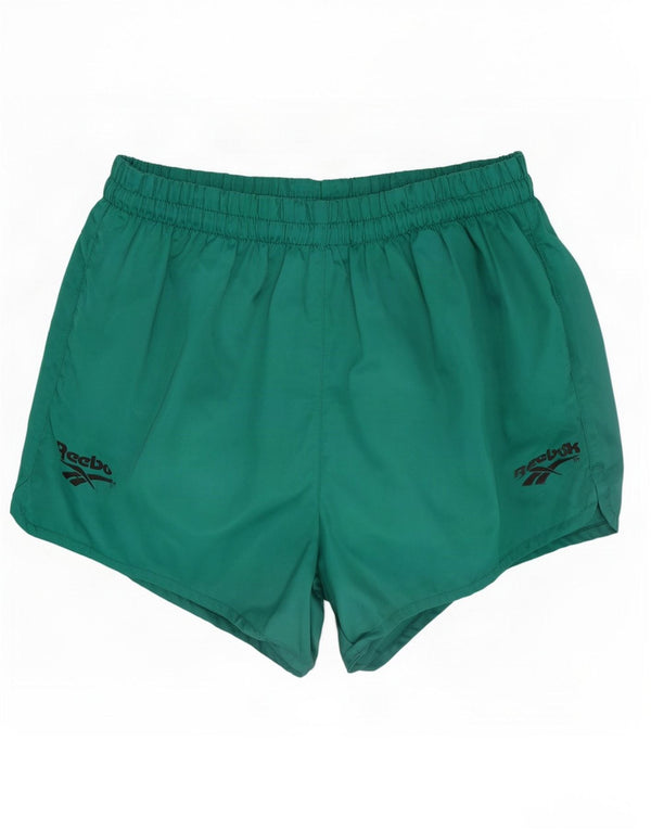 Pantaloncini sportivi Reebok da uomo in nylon verde medio