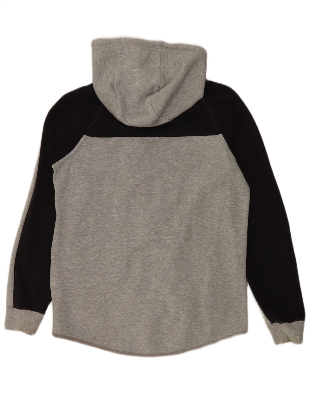 Nike Mens Zip Hoodie Sweater Medium Grey Colourblock Cotton