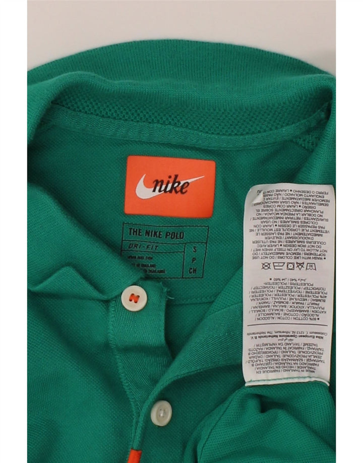NIKE Mens Dri Fit Polo Shirt Small Green Cotton Vintage Nike and Second-Hand Nike from Messina Hembry 