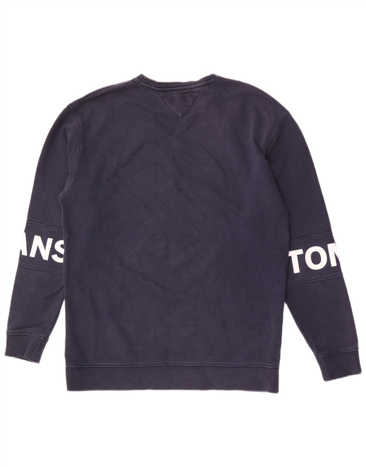TOMMY HILFIGER Herre Grafisk Relaxed Fit Sweatshirt Jumper Medium Navy Blue