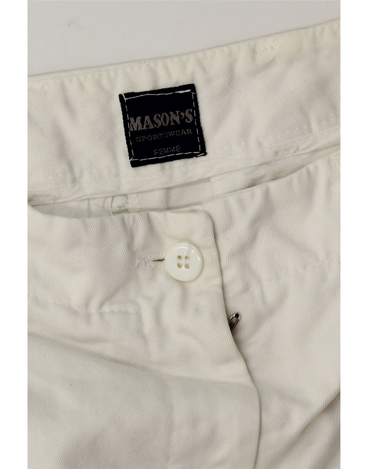 MASON'S Womens Straight Chino Trousers W26 L30 White Vintage Mason's and Second-Hand Mason's from Messina Hembry 