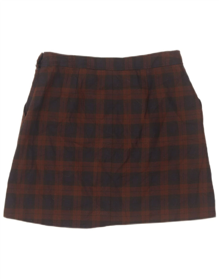 Jigsaw Dame Mini-nederdel UK 12 Medium W30 Marineblå Ternet polyester